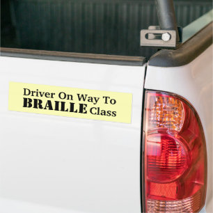 Humourous Braille Class Bumper Sticker
