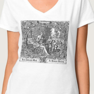 Humourous Breastfeeding Vintage Illustration  T-Shirt