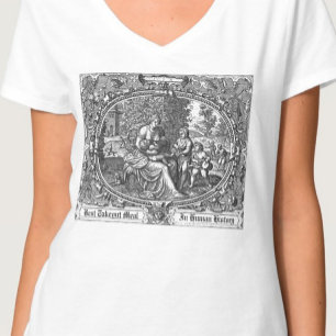 Humourous Breastfeeding Vintage Illustration  T-Shirt
