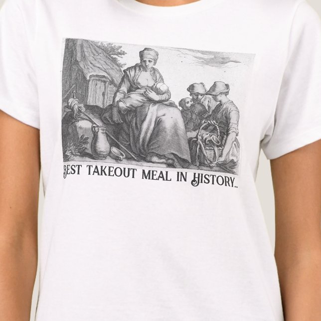 Humourous Breastfeeding Vintage Mum Illustration T-Shirt (Creator Uploaded)