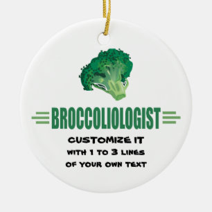 Humourous Broccoli Ceramic Tree Decoration