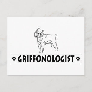 Humourous Brussels Griffon Postcard