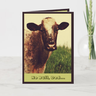 Humourous Bull Photo Father's Day Card