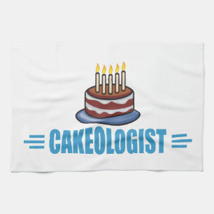 Humourous Cakeologist Baker's Tea Towel