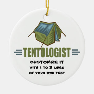 Humourous Camper Ceramic Tree Decoration