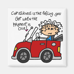 Humourous Car Sickness Magnet