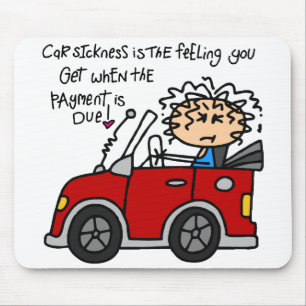 Humourous Car Sickness Mouse Mat