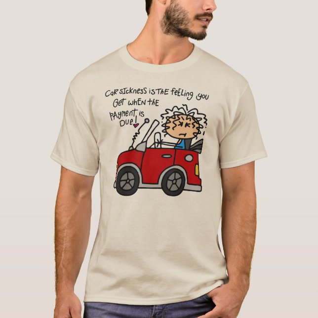 Humourous Car Sickness T-Shirt (Front)