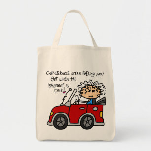 Humourous Car Sickness Tote Bag