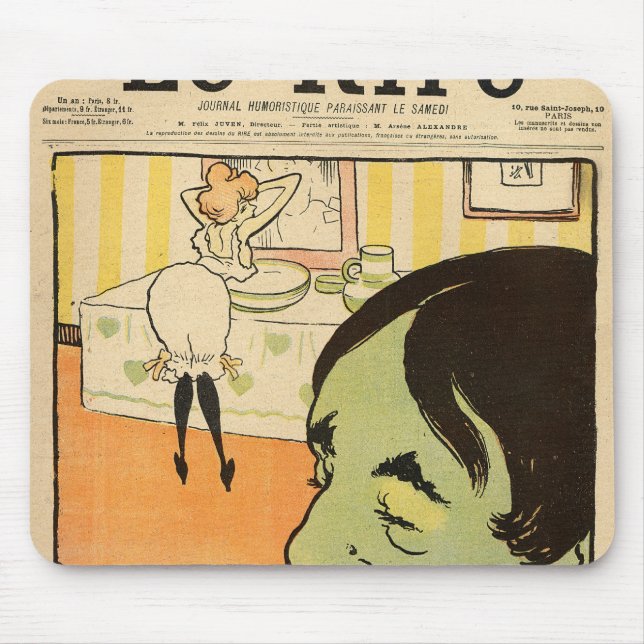 Humourous cartoon mouse mat (Front)