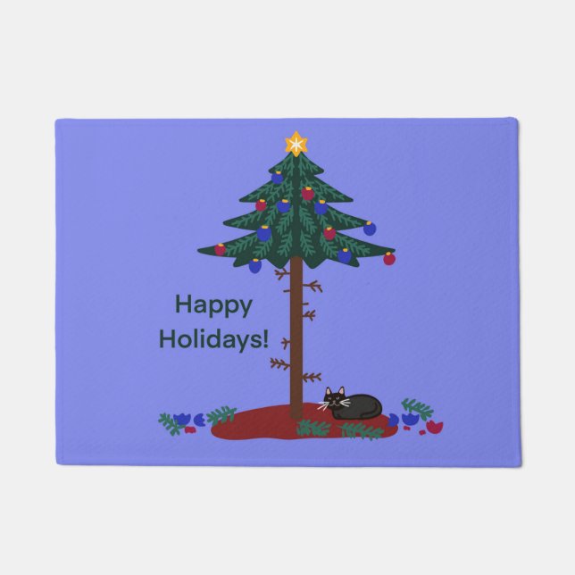 Humourous Cat Notebook  Doormat (Front)