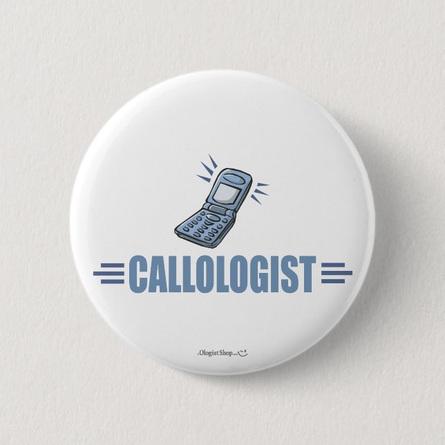 Humourous Cell Phone 6 Cm Round Badge (Front)