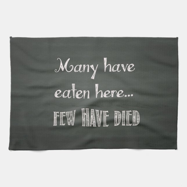Humourous Chalkboard Effect Kitchen Towel (Horizontal)