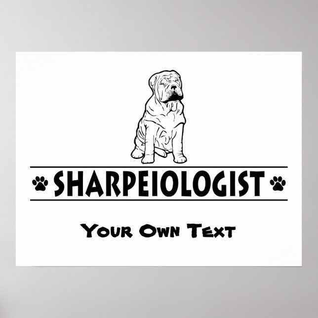 Humourous Chinese Shar-Pei Poster (Front)
