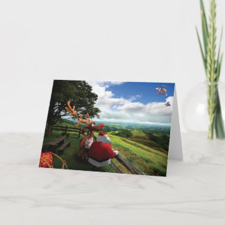 Humourous Christmas Card of Santa’s Pilgrimage