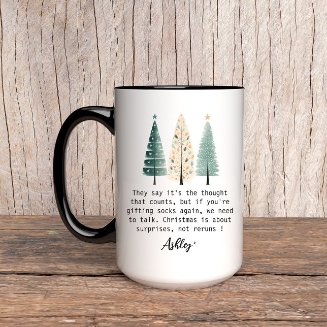 Humourous Christmas Gift Idea for Women Mug (funny Christmas mug, Christmas gift for her, witty holiday mug, Christmas surprise gift, festive mug)