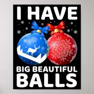 Humourous Christmas I Have Big Beautiful Xmas For  Poster