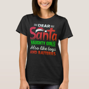 Humourous Christmas t-shirt with a cheeky message