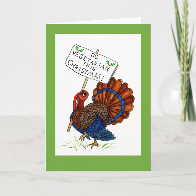 Humourous Christmas Turkey Greeting Card (Front)