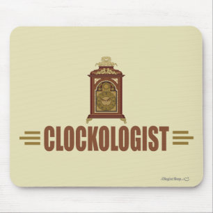 Humourous Clock Collecting Mouse Mat