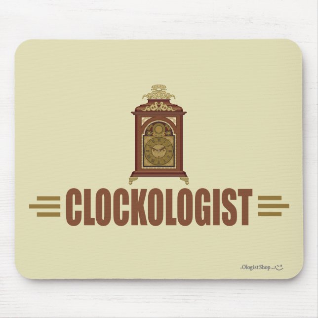 Humourous Clock Collecting Mouse Mat (Front)