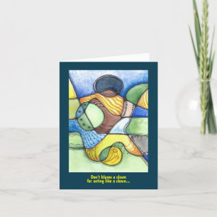 Humourous Clown acting like a clown Card