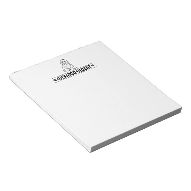 Humourous Cockapoo Notepad (Angled)