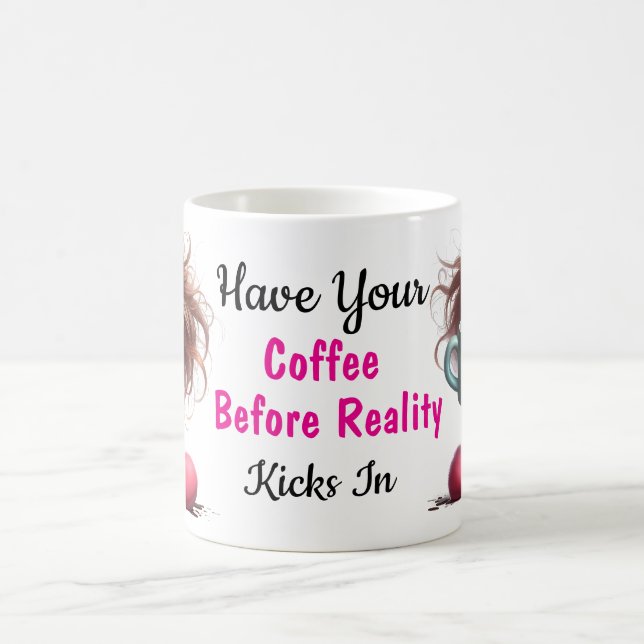 Humourous Coffee Classic Mug, 11 oz Coffee Mug (Center)