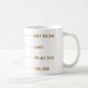 Humourous Coffee Crazy Lover Mug Poop Joke Gift