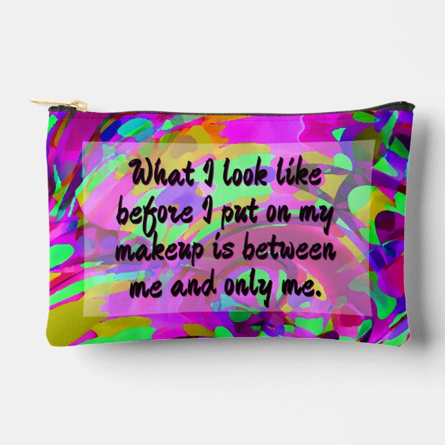 Humourous Colourful Makeup Bag (Front)