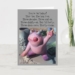 Humourous Comical Figure 30th Birthday Card