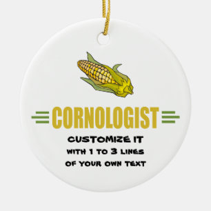 Humourous Corn Lover Ceramic Tree Decoration
