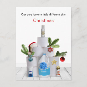 Humourous Covid Christmas Tree Postcard