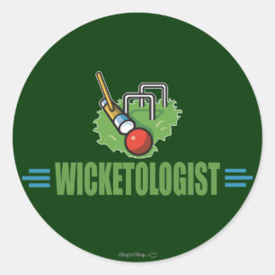 Humourous Croquet Classic Round Sticker
