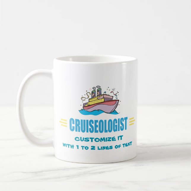 Humourous Cruise Ship Coffee Mug (Left)