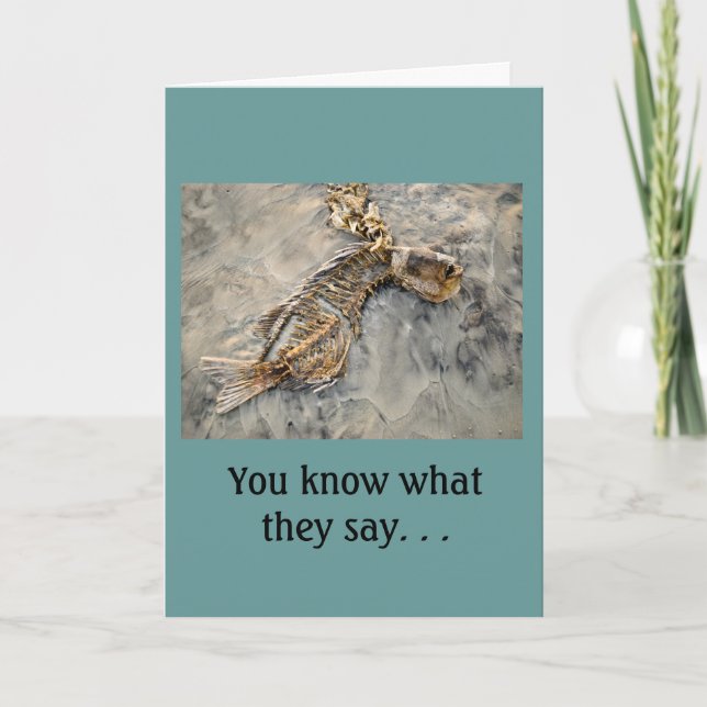 Humourous Dead Fish Fathers Day Card (Front)