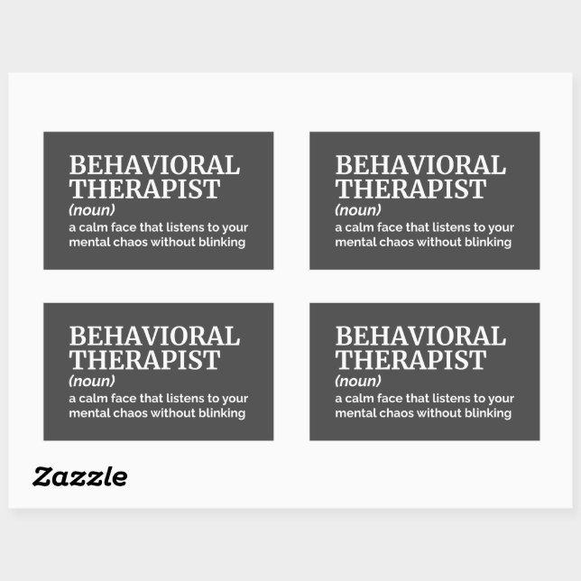 Humourous Definition for Behavioural Therapists Rectangular Sticker (Sheet)