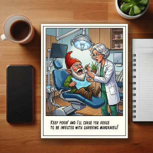 Humourous Dentist Office Cartoon Postcard