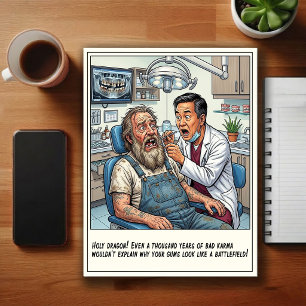 Humourous Dentist Office Cartoon Postcard