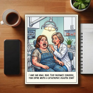Humourous Dentist Office Cartoon Postcard