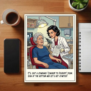 Humourous Dentist Office Cartoon Postcard
