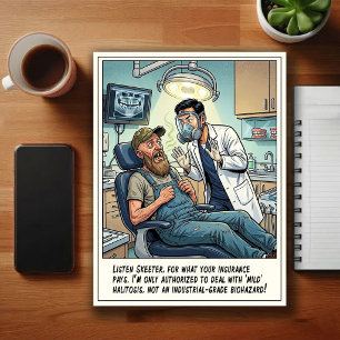 Humourous Dentist Office Cartoon Postcard