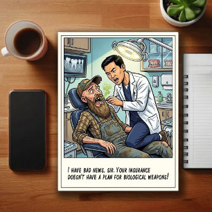 Humourous Dentist Office Cartoon Postcard