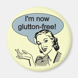 Humourous Dieting Glutton Free Magnet