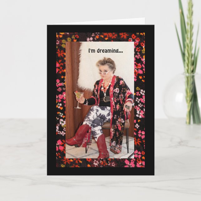 Humourous Dreaming of a White Christmas Card (Front)