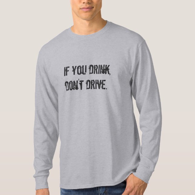 humourous drinking/golf men's long sleeve shirt (Front)