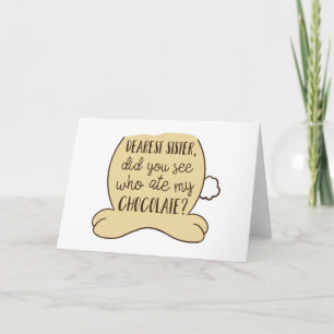 Humourous Easter Funny Bunny Quote Sister Holiday Card