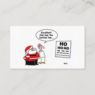 Humourous Eye Doctor Christmas Season Business Card