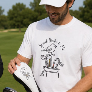 Humourous Father's Day Birdie Graphic Golf T-Shirt