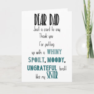 Humourous father's day card